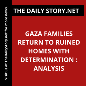 Gaza Families Return to Ruined Homes with Determination : Analysis