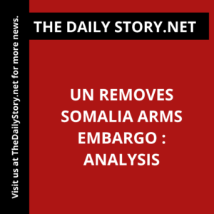 UN removes Somalia arms embargo : Analysis