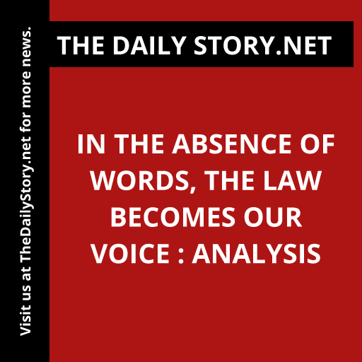 In the absence of words, the law becomes our voice : Analysis