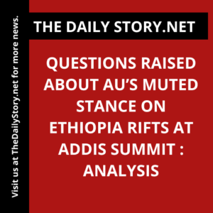 Questions raised about AU’s muted stance on Ethiopia rifts at Addis summit : Analysis