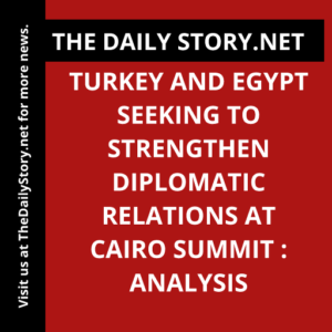 Turkey and Egypt Seeking to Strengthen Diplomatic Relations at Cairo Summit : Analysis