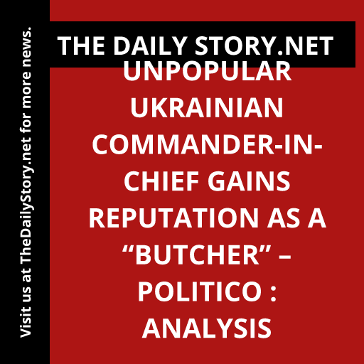 Unpopular Ukrainian Commander-in-Chief Gains Reputation as a “Butcher” – Politico : Analysis