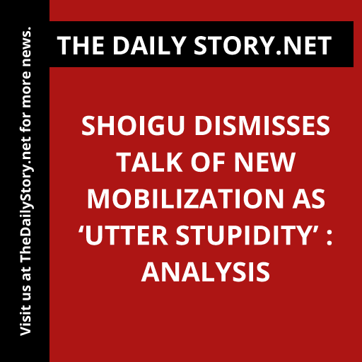 Shoigu dismisses talk of new mobilization as ‘utter stupidity’ : Analysis