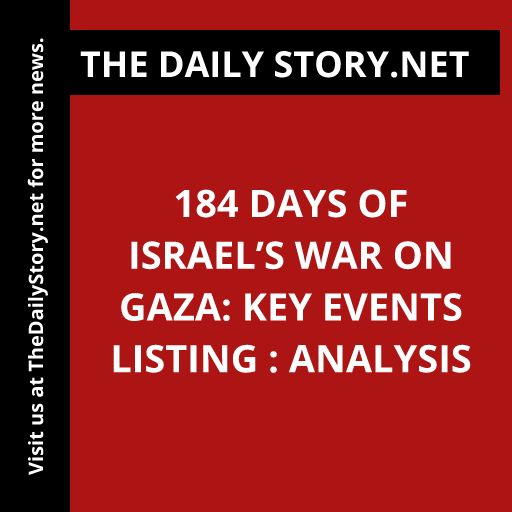 184 Days of Israel’s War on Gaza: Key Events Listing : Analysis