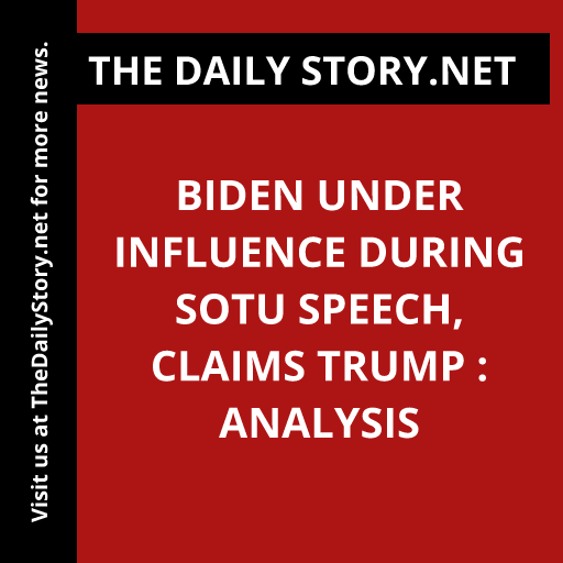 Biden Under Influence During SOTU Speech, Claims Trump : Analysis