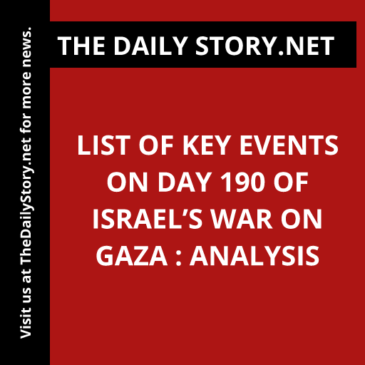 List of Key Events on Day 190 of Israel’s War on Gaza : Analysis