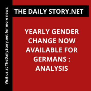 Yearly Gender Change now available for Germans : Analysis