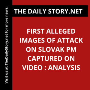 First Alleged Images of Attack on Slovak PM Captured on Video : Analysis