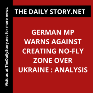 German MP warns against creating no-fly zone over Ukraine : Analysis