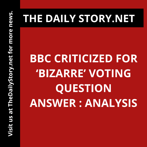BBC criticized for ‘bizarre’ voting question answer : Analysis