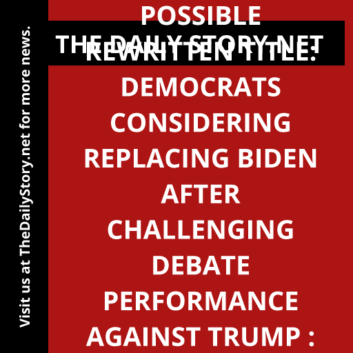Possible rewritten title: Democrats Considering Replacing Biden After Challenging Debate Performance Against Trump : Analysis