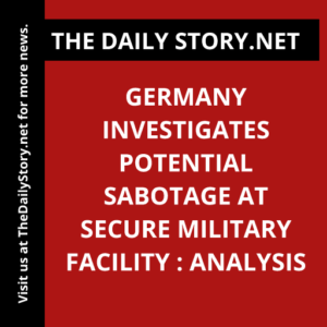 Germany investigates potential sabotage at secure military facility : Analysis