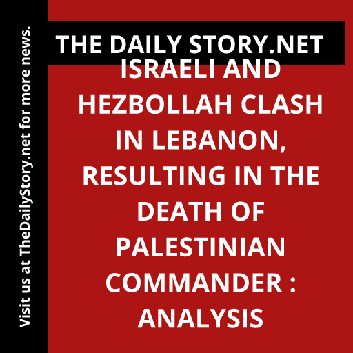 Israeli and Hezbollah clash in Lebanon, resulting in the death of Palestinian commander : Analysis