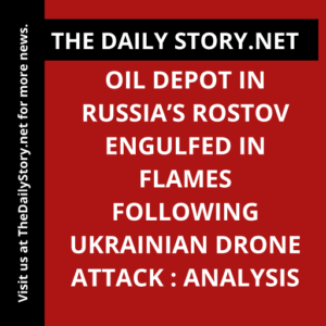 Oil depot in Russia’s Rostov engulfed in flames following Ukrainian drone attack : Analysis