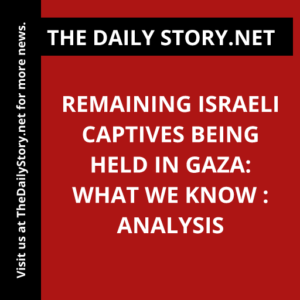 Remaining Israeli captives being held in Gaza: What we know : Analysis