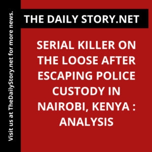 Serial killer on the loose after escaping police custody in Nairobi, Kenya : Analysis