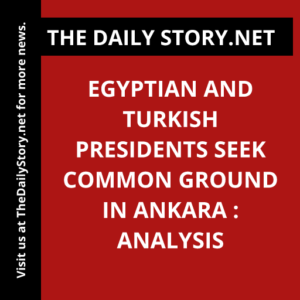 Egyptian and Turkish Presidents Seek Common Ground in Ankara : Analysis