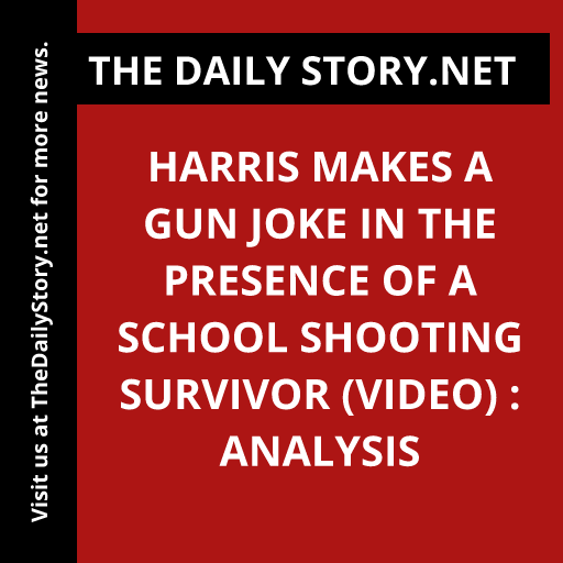 Harris makes a gun joke in the presence of a school shooting survivor (VIDEO) : Analysis