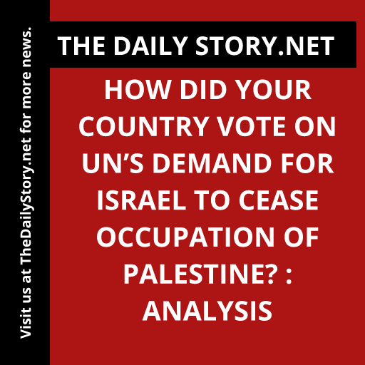 How did your country vote on UN’s demand for Israel to cease occupation of Palestine? : Analysis