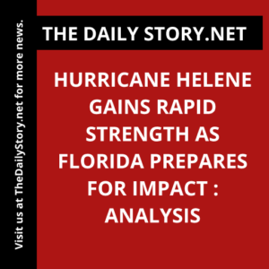 Hurricane Helene Gains Rapid Strength as Florida Prepares for Impact : Analysis
