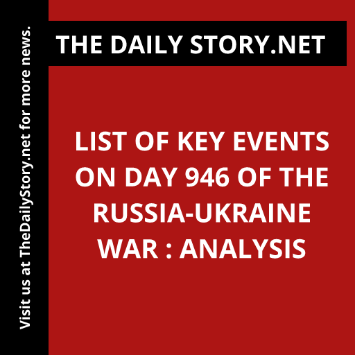 List of Key Events on Day 946 of the Russia-Ukraine War : Analysis