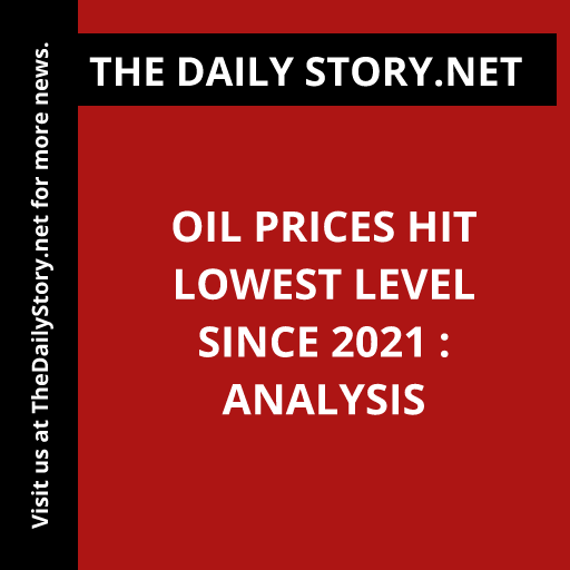 Oil prices hit lowest level since 2021 : Analysis