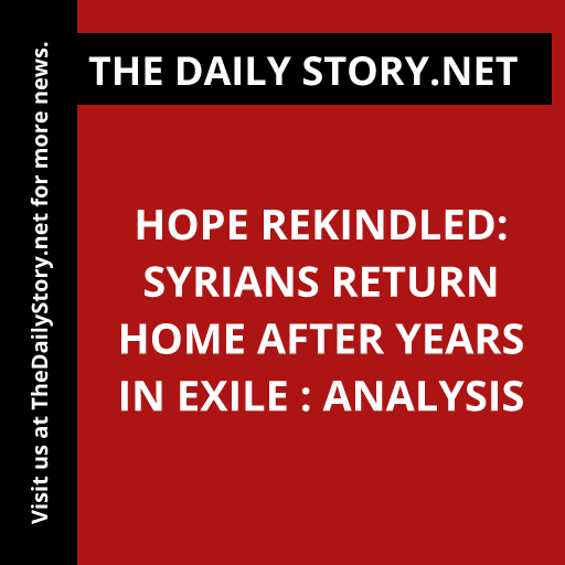 Hope Rekindled: Syrians Return Home after Years in Exile : Analysis